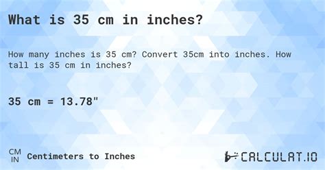 35cm into inches|35 centimeters to inches